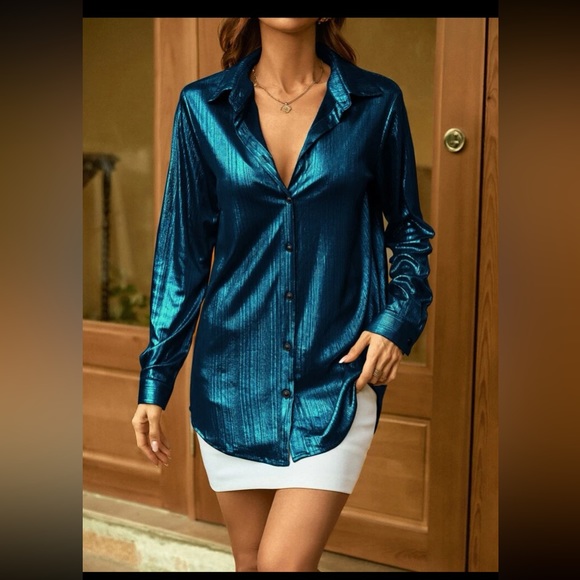 New Inventory 🔥Solid Color Button Front Shirt🔥 - Picture 5 of 6